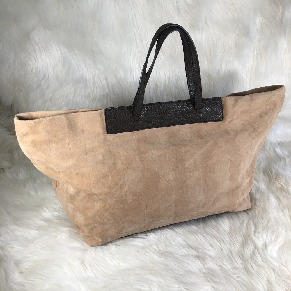 Fendi Suede Collapsible Neverfull Style Tote